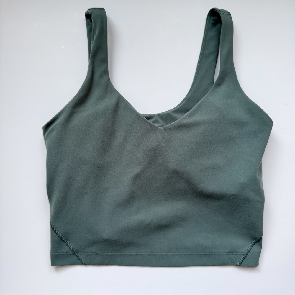 Lululemon Align Tank Top Crop Womens Size 6 Deep Forest W1DTWS